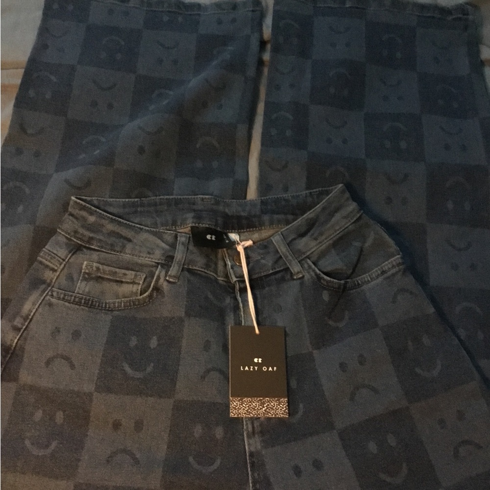 Lazy Oaf Happy Sad Wide Leg Pants